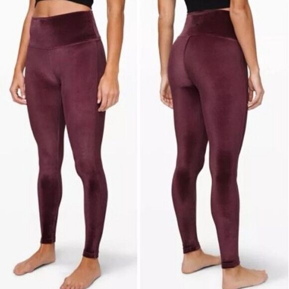 Lululemon Wunder Under Purple Velvet Special Edition Leggings Size 10 - Picture 1 of 6
